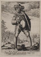 TvB G 0946
<br/>
Soldaat met een groot zwaard en een schild.
<br/>
<em>Gheyn II, Jacques de (1565-1629) (copie naar)</em>